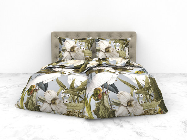 Heckettlane 1 x Bettwäsche 155x220 cm  + 1 x Kopfkissenbezug 80 x 80 cm Mako Satin Chanda Multi