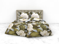Heckettlane 1 x Bettwäsche 155x220 cm  + 1 x Kopfkissenbezug 80 x 80 cm Mako Satin Chanda Multi