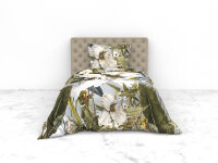 Heckettlane 1 x Bettwäsche 155x220 cm  + 1 x Kopfkissenbezug 80 x 80 cm Mako Satin Chanda Multi