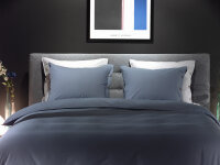 Yellow Perkal Percale Bettwäsche 155 Midnight Blue Uni Midnight-Blue 1 Bettbezug 155x220cm + 1 Kissenbezug 80x80cm