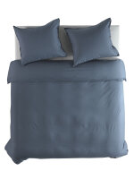 Yellow Perkal Percale Bettwäsche 155 Midnight Blue Uni Midnight-Blue 1 Bettbezug 155x220cm + 1 Kissenbezug 80x80cm