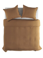 Yellow Perkal Percale Bettwäsche 155 Cognac Brown Uni Cognac-Brown 1 Bettbezug 155x220cm + 1 Kissenbezug 80x80cm