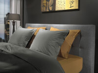 Yellow Perkal Percale Bettwäsche 155 Steel Grey Uni Steel-Grey 1 Bettbezug 155x220cm + 1 Kissenbezug 80x80cm
