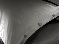 Yellow Perkal Percale Bettwäsche 155 Steel Grey Uni Steel-Grey 1 Bettbezug 155x220cm + 1 Kissenbezug 80x80cm