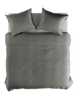 Yellow Perkal Percale Bettwäsche 155 Steel Grey Uni Steel-Grey 1 Bettbezug 155x220cm + 1 Kissenbezug 80x80cm