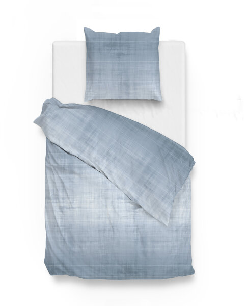 Zo!Home Flanell Eres Bettwäsche 135 Blue Patchwork Blue 1 Bettbezug 135x200cm + 1 Kissenbezug 80x80cm
