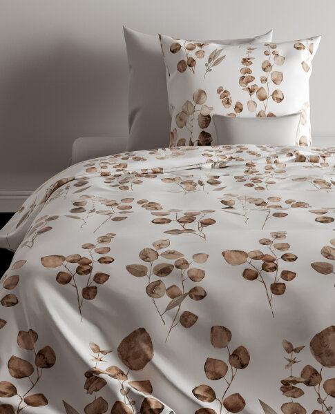 Zo!Home 1 x Bettwäsche 135x200 cm  + 1 x Kopfkissenbezug 80 x 80 cm Flanell Novi Natural