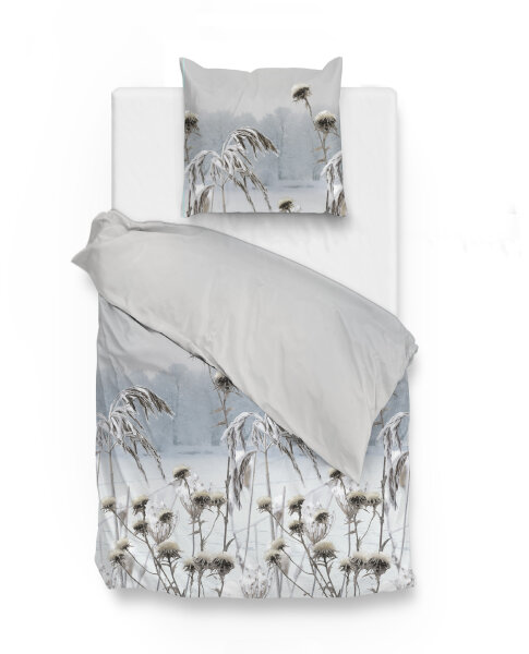 Zo!Home Flanell Nashwa Bettwäsche 135 Blue Nature Blue 1 Bettbezug 135x200cm + 1 Kissenbezug 80x80cm