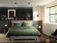 Zo!Home  Velluto Bettwäsche 135 Racing Green Uni Racing-Green 1 Bettbezug 135x200cm + 1 Kissenbezug 80x80cm