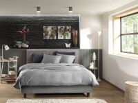 Zo!Home  Velluto Bettwäsche 135 Lava Grey Uni Lava-Grey 1 Bettbezug 135x200cm + 1 Kissenbezug 80x80cm