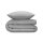 Zo!Home  Velluto Bettwäsche 135 Lava Grey Uni Lava-Grey 1 Bettbezug 135x200cm + 1 Kissenbezug 80x80cm