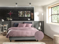 Zo!Home  Velluto a Coste Bettwäsche 155 Blush Rose Uni Blush-Rose 1 Bettbezug 155x220cm + 1 Kissenbezug 80x80cm