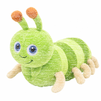 Wende Kuscheltier Wende Plüschtier 30 cm für Schmetterling Raupe blau grün für Mädchen, Jungen & Babys – Flauschiges Stofftier zum Spielen