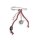 Knit Factory Brosche 7x1 cm Rot