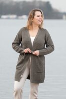 Knit Factory Robin Strickjacke 40/42 Glatt Stonegreen