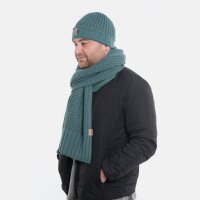 Knit Factory Robin Schal 200x40 cm Glatt Grün