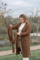 Knit Factory Bobby Strickjacke 40/42 Glatt Braun
