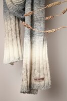 Knit Factory Mace Schal 200x50 cm Farbverlauf Schwarz Beige