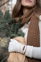 Knit Factory Lana Handschuhe One Size Glatt Braun