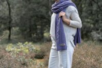Knit Factory Elin Schal 200x50 cm Glatt Lila