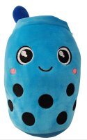 Bubble Tea Plüschtier Boba Kuscheltier Plüschpuppen Weiche Kuscheltier Tee Weiche Puppe Teetasse Kissen Kinderspielzeug (Blau-Grün-schielen, 15 cm)