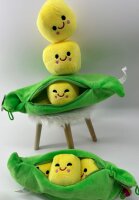 Kawaii Erbsen Plüschtier 25 cm – Kuscheltier PEA Stuffed für Kinder