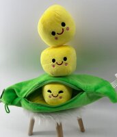 Kawaii Erbsen Plüschtier 25 cm – Kuscheltier PEA Stuffed für Kinder
