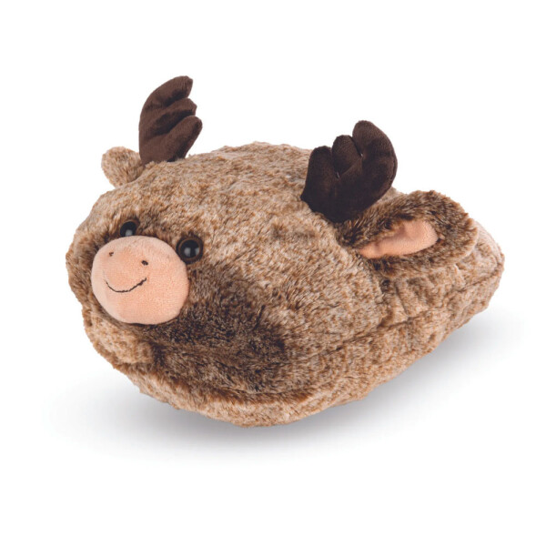 Fußwärmer Kuschelwarmies Kuschelfreunde Wärmekissen Stofftier Kuscheltier Hausschuhe (Rentier, Fußwärmer 35 cm x 26 cm)