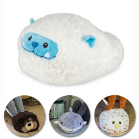 Fußwärmer Kuschelwarmies Kuschelfreunde Wärmekissen Stofftier Kuscheltier Hausschuhe (Yeti, Fußwärmer 35 cm x 26 cm)