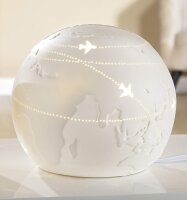 Gilde Porzellan Lampe Kugel Weltenbummler (BxHxL) 19 cm...