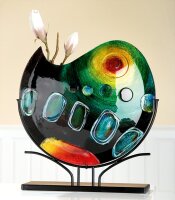 Gilde Glasart Vase auf Ständer Sunrise (BxHxL) 47 cm...