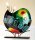 Gilde Glasart Vase auf Ständer Sunrise (BxHxL) 47 cm x 47 cm x 10 cm blau rot grün orange