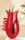 Gilde Glasart Design-Vase Red Vista (BxHxL) 19 cm x 33 cm x 12 cm rot schwarz mundgeblasen durchgefärbt