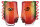 Gilde Glasart Designvase Visuale (BxHxL) 22 cm x 31 cm x 13 cm rot grün schwarz klar mundgebl. durchgef.