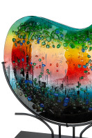 Gilde Glasart Deko Vase Rainbow Dots (BxHxL) 49,5 cm x 47,5 cm x 10,5 cm bunt schwarz