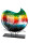 Gilde Glasart Deko Vase Rainbow Dots (BxHxL) 49,5 cm x 47,5 cm x 10,5 cm bunt schwarz