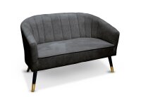 Gilde Holz Sofa Samt Vesuv (BxHxL) 128 cm x 80 cm x 72 cm...