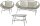 Gilde Metall 4er Loungeset Havanna (BxHxL) cm  natur Polyrattangeflecht pulverbe.Gestell