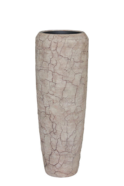 Gilde Fiberglas Dekovase Crepa natur (BxHxL) 97 cm mit herausnehmbaren Einsatz nur Indoor ? 34 cm