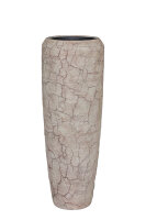 Gilde Fiberglas Dekovase Crepa natur (BxHxL) 97 cm mit herausnehmbaren Einsatz nur Indoor ? 34 cm