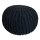 Soma Pouf Ø 55 cm Strickhocker Sitzpouf Sitzpuff Bodenkissen nachhaltig Grobstrick-Optik Höhe 37 black & white - Sonderfarbe