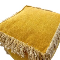 Soma Bodenkissen 2. Wahl Sitzhocker Sitzpouf 40x40 cm Sitzwürfel Sitzpuff Fußhocker Stonewashed gelb - marigold