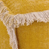 Soma Bodenkissen 2. Wahl Sitzhocker Sitzpouf 40x40 cm Sitzwürfel Sitzpuff Fußhocker Stonewashed gelb - marigold