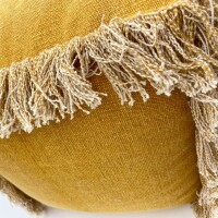 Soma Bodenkissen 2. Wahl Sitzhocker Sitzpouf 40x40 cm Sitzwürfel Sitzpuff Fußhocker Stonewashed gelb - marigold