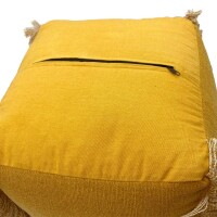 Soma Bodenkissen 2. Wahl Sitzhocker Sitzpouf 40x40 cm Sitzwürfel Sitzpuff Fußhocker Stonewashed gelb - marigold