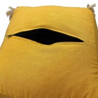 Soma Bodenkissen 2. Wahl Sitzhocker Sitzpouf 40x40 cm Sitzwürfel Sitzpuff Fußhocker Stonewashed gelb - marigold
