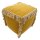Soma Bodenkissen 2. Wahl Sitzhocker Sitzpouf 40x40 cm Sitzwürfel Sitzpuff Fußhocker Stonewashed gelb - marigold