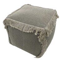 Soma Bodenkissen 2. Wahl Sitzhocker Sitzpouf 40x40 cm Sitzwürfel Sitzpuff Fußhocker Stonewashed hellgrau