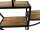 Soma Wandregal Hängeregal Bücher Regal Bücherbord 80 x 80 x 20 cm Bolton Metall-Gestell schwarz matt