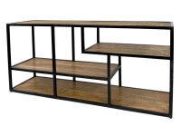 Soma Standregal Raumteiler Bücher Regal Medienregal Bücherbord 130x60x36cm Liverpool Metall-Gestell schwa